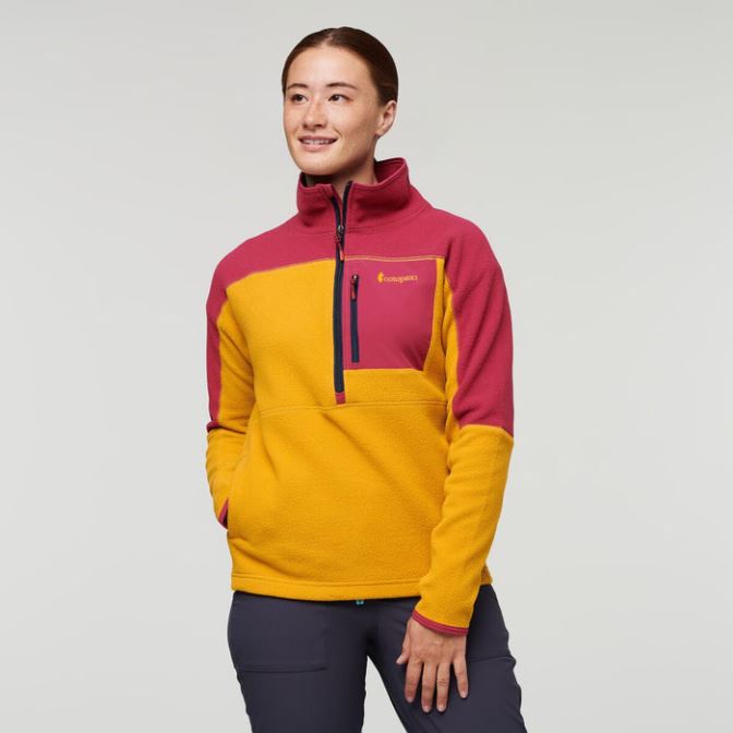 Framboos-amber Cotopaxi Collections Abrazo Fleecejack Met Halve Rits Dames