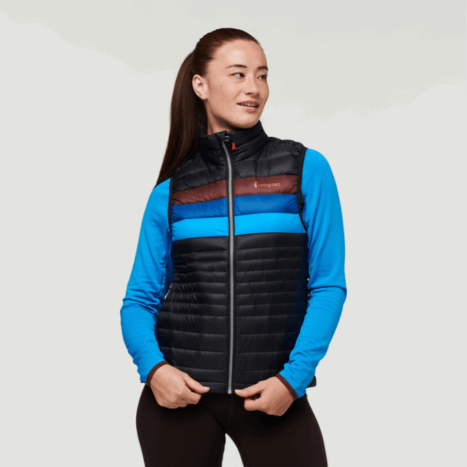 Collections Fuego Donsvest Dames Zwart-kastanje Cotopaxi