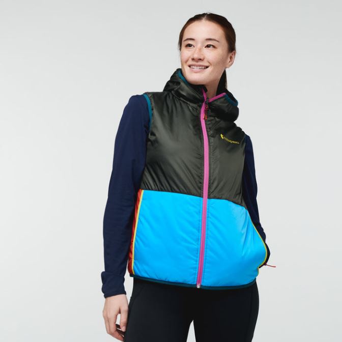 Merken Run Run Teak Warm Hooded Vest Dames Cotopaxi