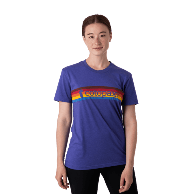 Mode Blauw Violet Cotopaxi Aan De Horizon T-shirt Vrouwen