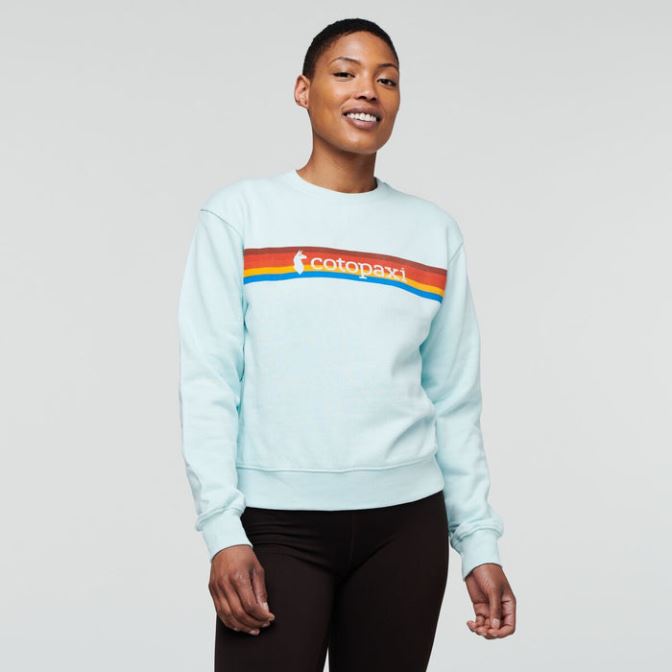 On The Horizon Organic Crew Sweatshirt Dames Ice Cotopaxi Hot