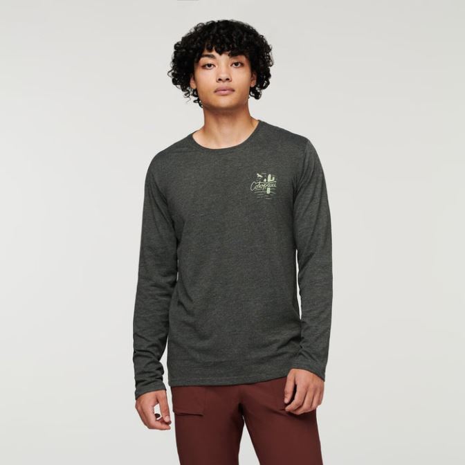 Cotopaxi Origineel Hello Lama Bio T-shirt Met Lange Mouwen Heren Ijzer