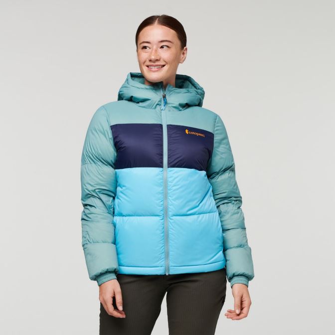 Solazo Donsjack Met Capuchon Dames Collectie Bluegrass-blue Sky Cotopaxi